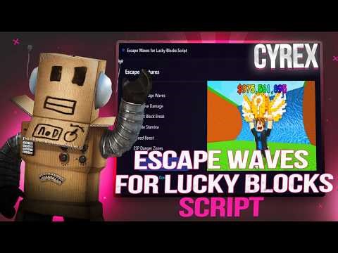 Escape Waves for Lucky Blocks Script 2026 | Auto Steal + Remove tsunami | Roblox Exploit
