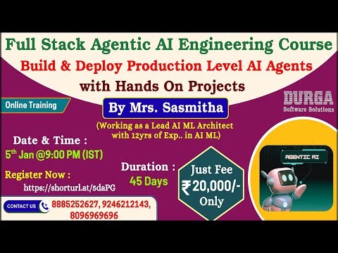 Full Stack Agentic AI Engineering Course Online Training @ DURGASOFT