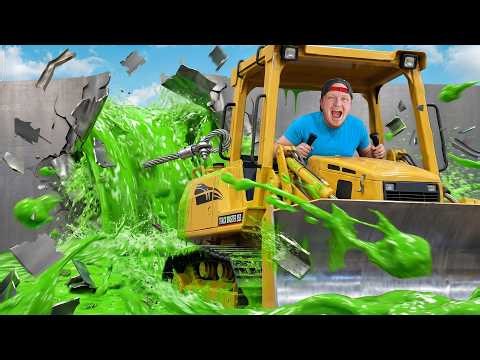 Bulldozer vs 100 Layers of STEEL and SLIME!