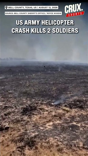US Army Apache Crashes Into Texas Field, Two Soldiers Killed As Huge Grass Fire Erupts