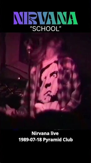 Nirvana — "School" Live at Pyramid Club (1989) #shorts