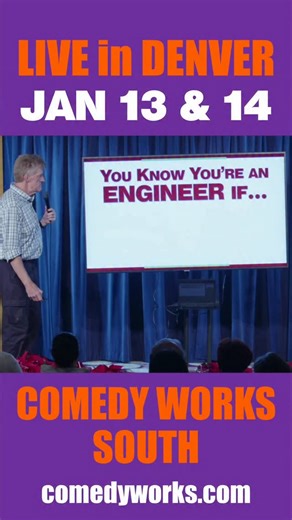 Don McMillan on Instagram: "LIVE this TUES & WED in DENVER Don McMillan Launches his NEW Tour in the Heart of the Denver Tech Center this Tues & Wed, Jan 13 & 14. THE Engineer/Comedian's 2026 Tour Features: • Don takes on AI: Man vs. Machine • Lots of New Charts, Graphs and Laughs • State-of-the-Art Comedy Venn Diagrams Get tickets NOW! comedyworks.com @comedyworksdenver @comedyworksentertainment @agt #standupcomedy #standup #Engineering #engineers #nerds #livecomedy #cleancomedy #comedyworks #c