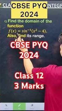 Find the domain of the function 𝑓(𝑥)= 𝑠𝑖𝑛^(−1) (𝑥^2−4). Also, find its range.#inversetrigonom