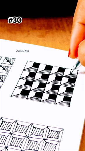 Zentangle Art✨#30 | Shell Line Flow | Calming Pattern Drawing