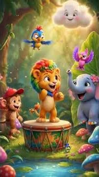 🦜🌈 Bamba Loo Rainbow Dance 🌈🦜 | Fun Jungle Song for Kids 🎵 | #babysongs #kids #cute #nurseryrhymes