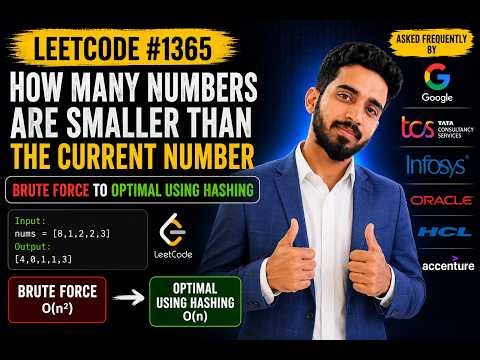 LeetCode 1365 Solution in Python | Brute Force to Optimal Hashing Explained | EDREALM ‪@Edrealm-k‬