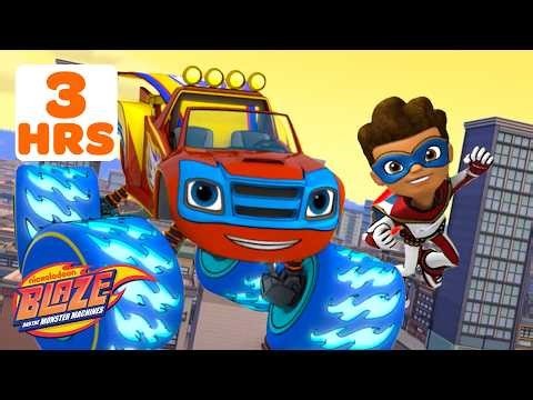 Blaze & AJ Transform into SUPERHEROES! | 3 Hour Compilation | Blaze and the Monster Machines