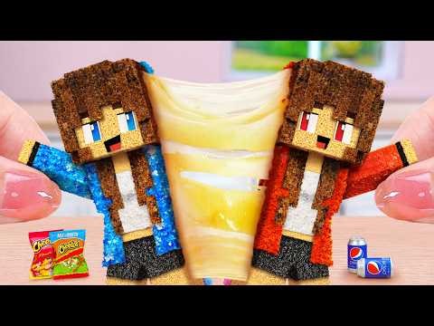 Oh My JJ Girls 🍗 How To Make Minecraft Chicken Nuggets 🍗 Tina Mini Cooking