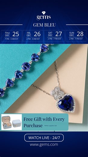 Gem Shopping on Instagram: "Don’t miss the Gem Bleu showcases this week and our all-day lineup of live showcases with stunning creations at unbeatable insider pricing, only on gems. Watch Live: LINK IN BIO www.gems.com Thursday December 25 Shows: 🔹Gem Bleu with Marvin | 7 PM - 3 AM ET 🔹Modern Estate & Period Jewelry with Jason | 3 AM - 9 AM ET #JewelryLover #LiveJewelryShow #HighJewelry #GemstoneJewelry #EndOfYearStyle #DecemberBirthstone #Tanzanite"