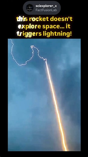 scientists can trigger lightning using a rocket! ⚡
