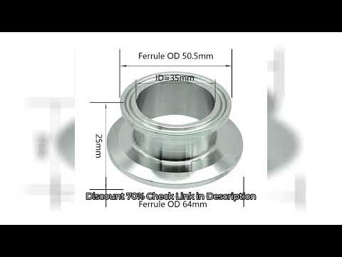 YQBS 2 Inch × 1.5 Inch Sanitary Fitting End Cap Tri Clamp Ferrul Reducer Stainless Steel 304 Sanita