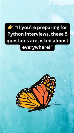 Top 5 Python Interview Questions 🔥 | Must Know for Freshers & QA Automation (2026) #pythonlearning