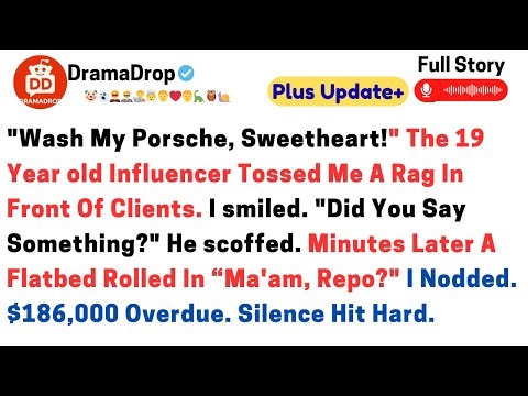 Wash my Porsche sweetheart. The 19-year-old influencer tossed me a rag in front of clients.