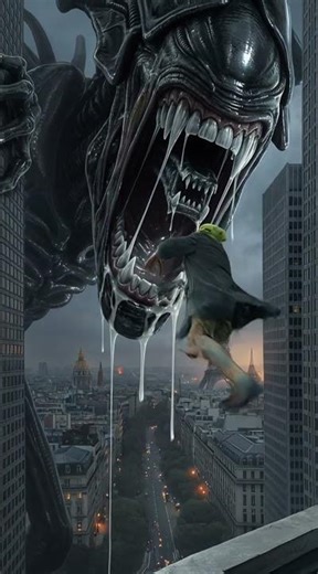 Xenomorph Attacks Paris – Giant Monster Chaos 😱👹