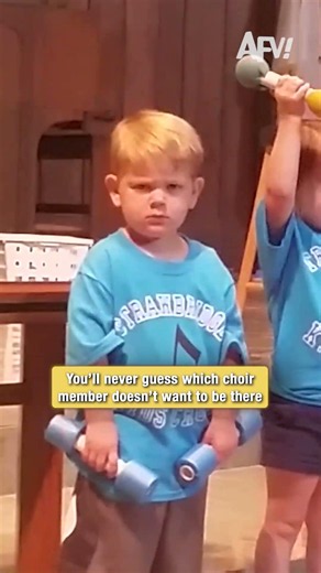 You'll never guess which choir member doesn't want to be there