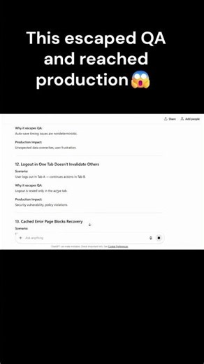 QA Bugs That Reach Production – Part 1#SoftwareTesting #QATesting #BugHunting#QAEngineer #AITesting
