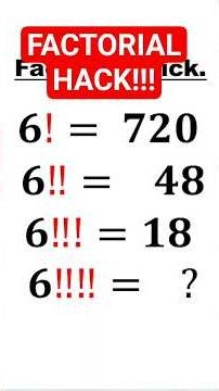 Math Olympiad | Factorial Hack