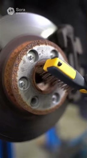 Repair of a heavily rusted brake disc