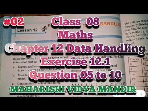 🎯🎯 **Class 8 Maths Chapter 12 Data Handling Exercise 12.1 Q5 to Q10 Complete Solution!** @Study21A