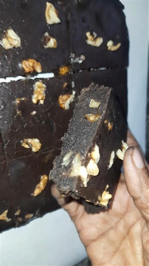 eggless chocolate brownie | fudgy brownie 😍 #egglessbrownierecipe #chocolatebrownie #shorts