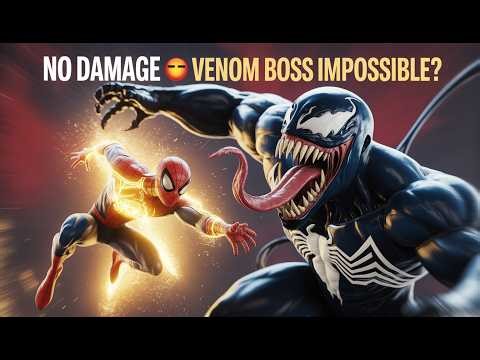 Spider-Man 2 PS5 NO DAMAGE vs Venom Boss Fight (Insane Skills!) #spiderman2 #shorts day 03