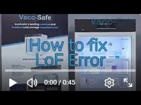 How to fix an LoF error