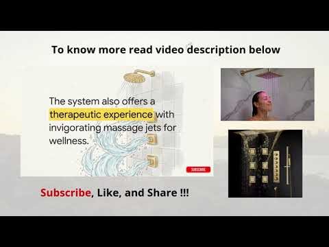 M Boenn Couple SPA Shower System: Luxury Brushed Gold & Thermostatic