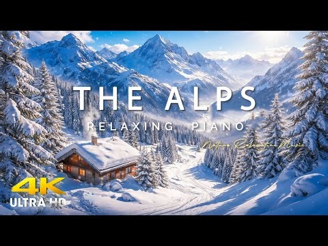 FLYING OVER THE ALPS (4K UHD) - Amazing Beautiful Nature Scenery & Relaxing Music