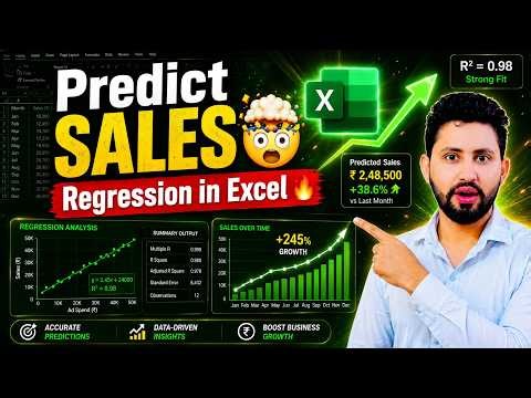 Predict Sales Using Regression Analysis in Excel 🔥 Real Business Data Analysis Tutoria