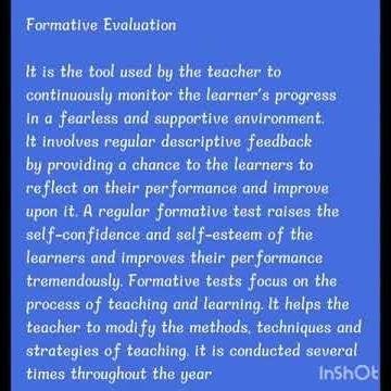 Formative Assessment......