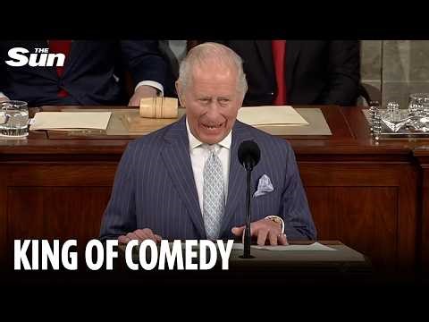 Charming King Charles' best jokes as he delights Congress in historic speech