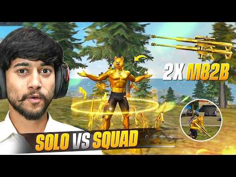 New M82B is Crazy! Solo Vs Squad Gameplay - Free Fire Max