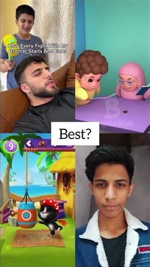 👊👉 How Every Fight With My Brother Starts & Ends 😂 | Funny Animation Meme #siblings #funny #shorts