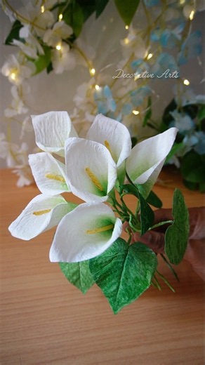 How to Make Calla Lily Flower with Tissue Paper/DIY Tissue Paper Calla Lily Flower#craft #flowers