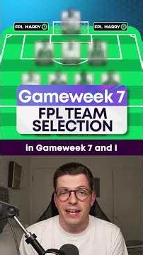 MY FPL GW7 TEAM SELECTION! 🌟 WHO TO BENCH? 🪑 #fpl #premierleague