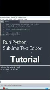 how to run python code in sublime text editor #python