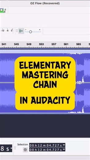 Raul Lee on Instagram: "Overview of basic #mastering chain in #audacity explainer #production #cliffcoffin #daw"