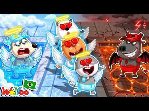 Desafio da Piscina: Anjinho ou Diabinho? 🏊‍♂️⚠️ Regras de Segurança com Wolfoo | Wolfoo em Português