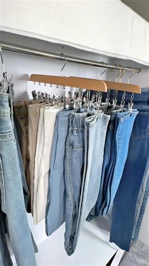 My closet used to look like a fabric explosion every morning — but this 10-clip organizer clearly didn't get the memo. 🧥✨ It hangs 10 items in the space of one hanger, turning chaos into curated order in seconds. The stainless steel clips glide smoothly and hold everything securely, from leggings to denim, without stretching or slipping. Now I can actually see all my clothes—and my closet finally breathes. Goodbye, digging. Hello, harmony. 🏡👗 #ClosetOrganization #SpaceSavingHack #NeatCloset #