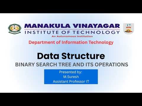 BINARY SEARCH TREE AND ITS OPERATIONS | Data Structure