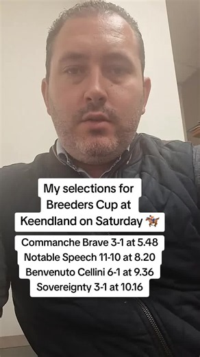 Breeders' Cup Picks at Keeneland: Commanche Brave, Notable Speech, Benvenuto Cellini, Sovereignty