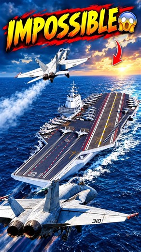 The secret of take off and On in aircraft Deck 😱.