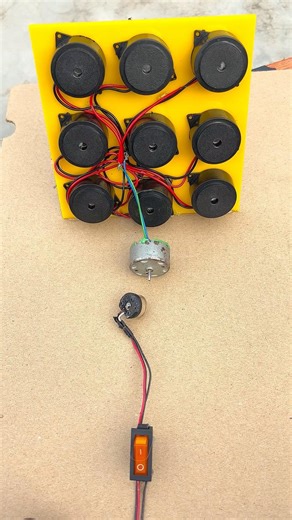 DIY Power Generator Using BLDC & DVD Motor for 9 Buzzers #innovation #dcmotorhacks