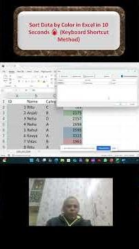 Sort Data By Color in 10 Seconds.Keyboard Shortcut Method