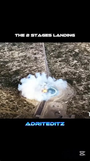 The 2 Stages Landing Of Blue Origin Rocket. Wow Absolutely stunning Site.