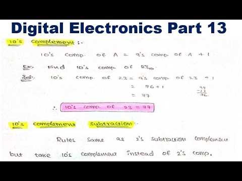 10’s Complement Method | Decimal Subtraction Explained | Digital Electronics Part 13