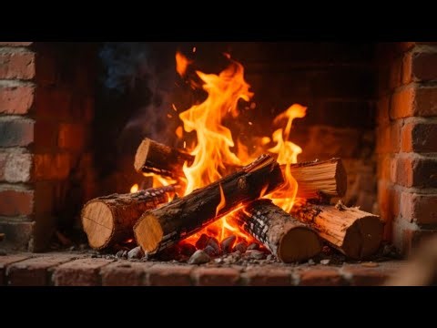 4K Fireplace Crackling 🔥 Relaxing Yule Log Christmas Ambience for Sleep & Study