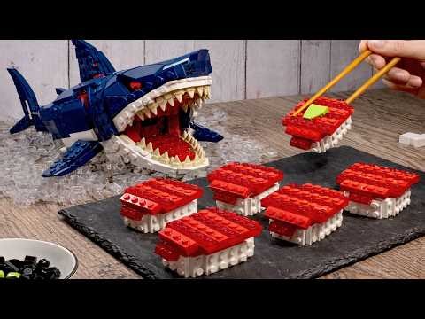 Bring the DEADLIEST Sea Monter into my Kitchen: LEGO SHARK SUSHI...🦈