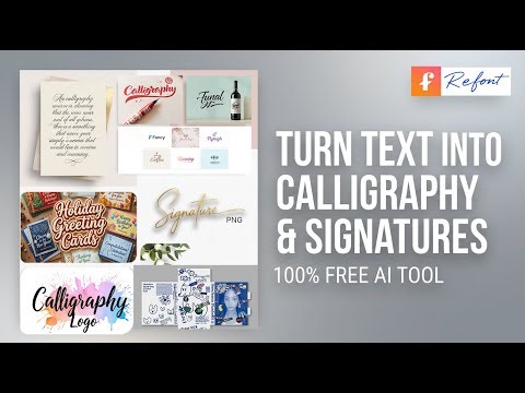 Refont AI Review 🔥 Create Calligraphy Fonts, Handwritten Signatures & Text for FREE (No Signup)
