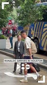 Soccer star Cristiano Ronaldo has arrived in Houston